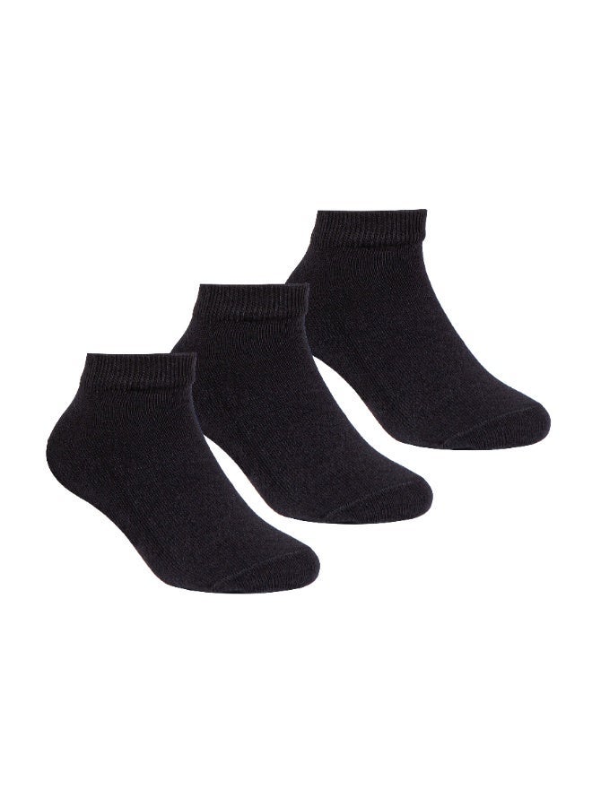 STITCH Boys Pack of 3 Half Terry Ankle Plain Casual Socks - Image 1